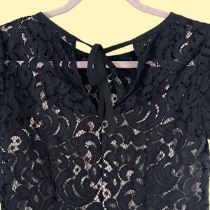 LOFT Black Lace Mini Dress